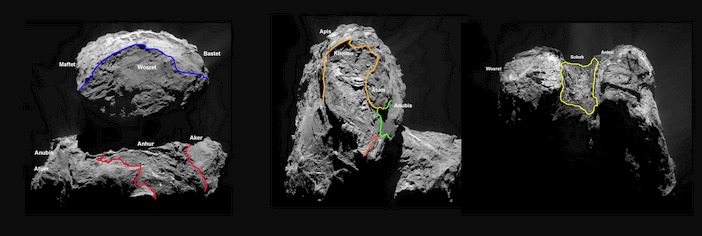 Hemisfério sul do cometa / Copyright: ESA/Rosetta/MPS for OSIRIS Team MPS/UPD/LAM/IAA/SSO/INTA/UPM/DASP/IDA
