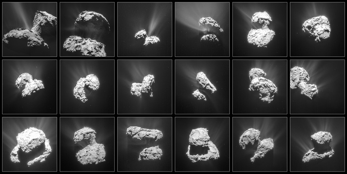 Atividade do cometa de 31 de Janeiro de 2015 a 25 de Março de 2015. Copyright ESA/Rosetta/NAVCAM – CC BY-SA IGO 3.0