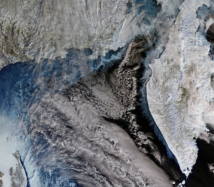 Kamchatka na Rússia. Copyright contains modified Copernicus Sentinel data (2017), processed by ESA, CC BY-SA 3.0 IGO
