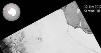 Satélite Sentinel captura o nascimento de icebergue colossal