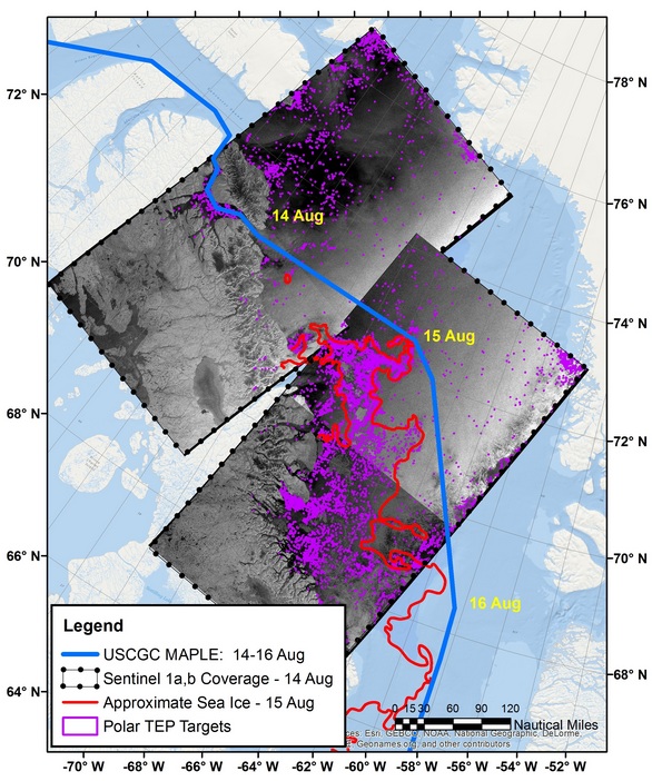 Navigating with Polar TEP. Using ESA’s online Polar Thematic Exploitation Platform (Polar TEP), the International Ice Patrol accessed satellite data to detect icebergs and analyse their densities and trajectories.
