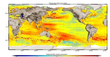 Destaque para o aumento do nível do Mar