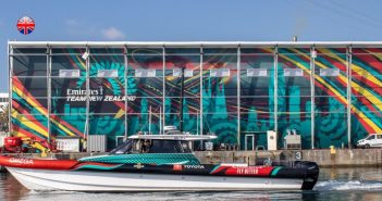 Emirates Team New Zealand take to the waters of Barcelona